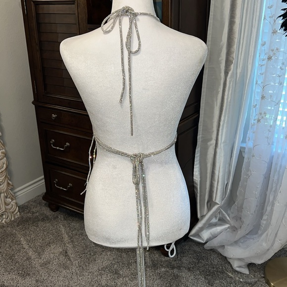 GIUSEPPE DI MORABITO Fringe Top in Silver - Picture 11 of 13